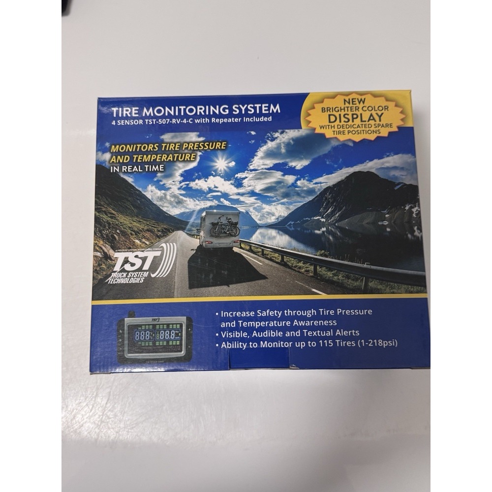 TST TST-507-RV-4-C New Generation Color Monitor 4 Cap Sensor Tire Monitor System